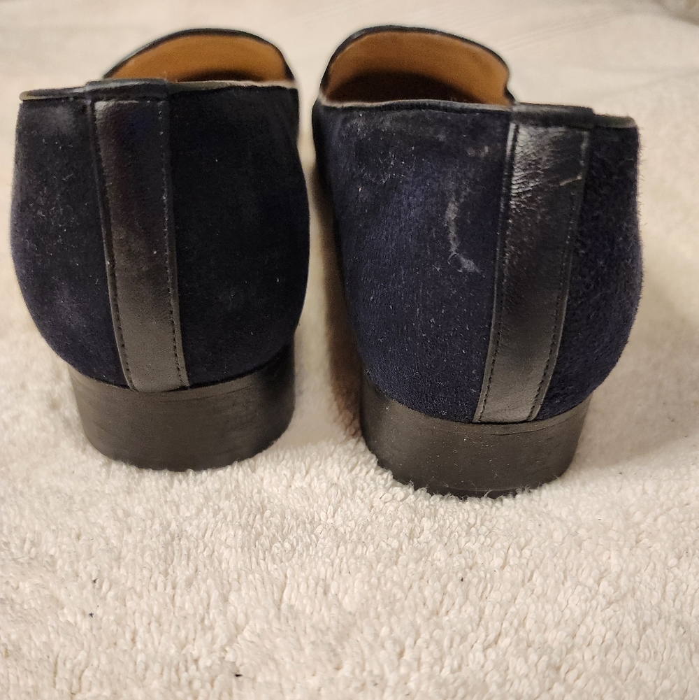 TALBOTS Blue Suede Loafers, Size 9. - Picture 4 of 11